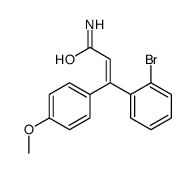 3-(2-bromophenyl)-3-(4-methoxyphenyl)prop-2-enamide Structure