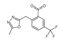 2-methyl-5-[[2-nitro-4-(trifluoromethyl)phenyl]methyl]-1,3,4-oxadiazole结构式