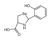 (4R)-2-(2-hydroxyphenyl)-1,3-selenazolidine-4-carboxylic acid Structure