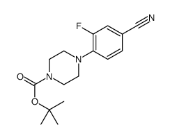 tert-butyl 4-(4-cyano-2-fluorophenyl)piperazine-1-carboxylate结构式