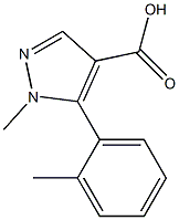 1-methyl-5-(2-methylphenyl)-1H-pyrazole-4-carboxylic acid结构式