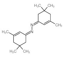 2-Cyclohexen-1-one,3,5,5-trimethyl-, 2-(3,5,5-trimethyl-2-cyclohexen-1-ylidene)hydrazone Structure