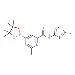 2-Methyl-6-((2-methylthiazol-4-yl)carbamoyl)pyridine-4-boronic acid pinacol ester图片
