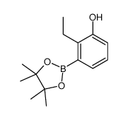 2-乙基-3-(4,4,5,5-四甲基-1,3,2-二噁硼烷-2-基)苯酚结构式