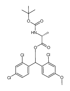 (2-chloro-4-methoxyphenyl)(2,4-dichlorophenyl)methyl (tert-butoxycarbonyl)-D-alaninate结构式