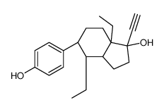 (1R,3aS,4R,5S,7aS)-4,7a-diethyl-1-ethynyl-5-(4-hydroxyphenyl)-3,3a,4,5,6,7-hexahydro-2H-inden-1-ol结构式