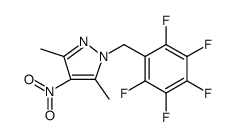1H-Pyrazole, 3,5-dimethyl-4-nitro-1-[(2,3,4,5,6-pentafluorophenyl)methyl]结构式