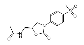 (S)-N-({3-[4-(methylsulfonyl)phenyl]-2-oxo-5-oxazolidinyl}methyl)acetamide Structure