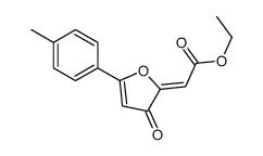 ethyl (2E)-2-[5-(4-methylphenyl)-3-oxofuran-2-ylidene]acetate结构式