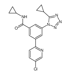 3-(5-chloropyridin-2-yl)-N-cyclopropyl-5-(5-cyclopropyltetrazol-1-yl)benzamide Structure