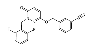 3-({[1-(2,6-difluorobenzyl)-6-oxo-1,6-dihydropyridazin-3-yl]oxy}methyl)benzonitrile Structure