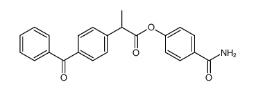 4-carbamoylphenyl 2-(4-oxophenyl)-phenyl propanoate结构式