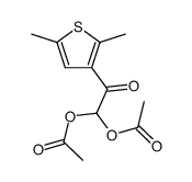 2,2-diacetoxy-1-(2,5-dimethyl-[3]thienyl)-ethanone结构式