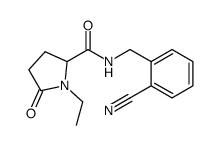 N-[(2-cyanophenyl)methyl]-1-ethyl-5-oxoprolinamide结构式