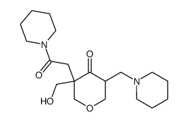 1-[(3-hydroxymethyl-4-oxo-5-piperidin-1-ylmethyl-tetrahydro-pyran-3-yl)-acetyl]-piperidine Structure