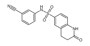 N-(3-cyanophenyl)-2-oxo-1,2,3,4-tetrahydroquinoline-6-sulfonamide结构式