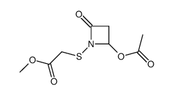 (2-Acetoxy-4-oxo-azetidin-1-ylsulfanyl)-acetic acid methyl ester结构式
