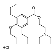 diethyl-[2-(4-prop-2-enoxy-3,5-dipropylbenzoyl)oxyethyl]azanium,chloride结构式