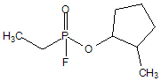 2-Methylcyclopentyl ethylphosphonofluoridate Structure