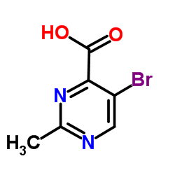 5-Bromo-2-methyl-4-pyrimidinecarboxylic acid structure