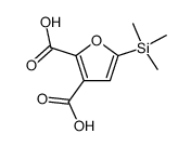5-(trimethylsilyl)furan-2,3-dicarboxylic acid Structure