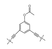 3,5-bis((trimethylsilyl)ethynyl)phenyl acetate Structure