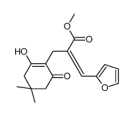 methyl (E)-3-(furan-2-yl)-2-[(2-hydroxy-4,4-dimethyl-6-oxocyclohexen-1-yl)methyl]prop-2-enoate Structure