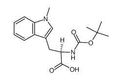 (R)-2-((叔丁氧基羰基)氨基)-3-(1-甲基-1H-吲哚-3-基)丙酸结构式