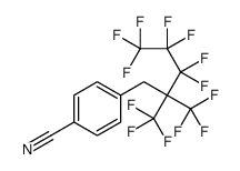 4-[3,3,4,4,5,5,5-heptafluoro-2,2-bis(trifluoromethyl)pentyl]benzonitrile结构式
