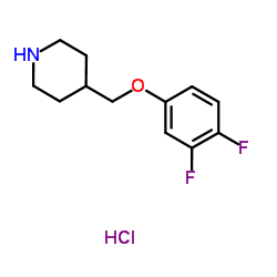 4-[(3,4-Difluorophenoxy)methyl]piperidine hydrochloride (1:1)结构式