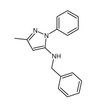 5-Benzylamino-3-methyl-1-phenylpyrazole结构式