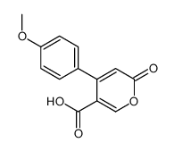 4-(4-methoxyphenyl)-6-oxopyran-3-carboxylic acid结构式