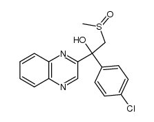 1-(4-chlorophenyl)-2-(methylsulfinyl)-1-(quinoxalin-2-yl)ethanol结构式