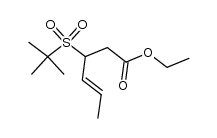 (E)-ethyl 3-(tert-butylsulfonyl)hex-4-enoate Structure