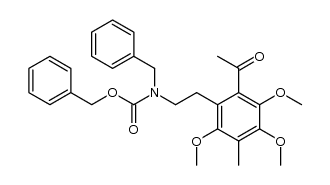 N-benzyl-N-(carbobenzyloxy)-2-[2-acetyl-3,4,6-trimethoxy-5-(methylphenyl)]ethylamine Structure