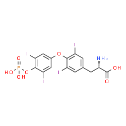 (S)-2-AMINO-3-(4-(3,5-DIIODO-4-(PHOSPHONOOXY)PHENOXY)-3,5-DIIODOPHENYL)PROPANOIC ACID结构式