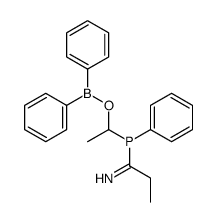 1-[1-diphenylboranyloxyethyl(phenyl)phosphanyl]propan-1-imine结构式