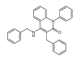 3-benzyl-4-(benzylamino)-1-phenylquinolin-2-one结构式
