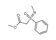 (SS)-Methoxycarbonylmethyl-S-phenyl-N-methyl-sulfoximine结构式