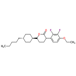 (6R)-3-(4-Ethoxy-2,3-difluorophenyl)-6-(trans-4-pentylcyclohexyl)tetrahydro-2H-pyran-2-one Structure