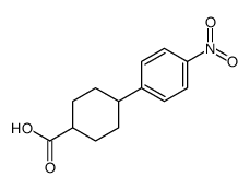 4-(4-nitrophenyl)cyclohexane-1-carboxylic acid结构式