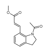 methyl 3-(1-acetyl-2,3-dihydroindol-7-yl)acrylate结构式