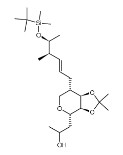 1-((3aS,4S,7S,7aR)-7-((4R,5S,E)-5-((tert-butyldimethylsilyl)oxy)-4-methylhex-2-en-1-yl)-2,2-dimethyltetrahydro-3aH-[1,3]dioxolo[4,5-c]pyran-4-yl)propan-2-ol Structure