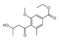 ethyl 4-(3-hydroxybutanoyl)-3-methoxy-5-methylbenzoate结构式