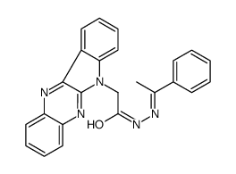 2-indolo[3,2-b]quinoxalin-6-yl-N-[(E)-1-phenylethylideneamino]acetamide Structure