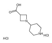 1-哌啶-4-基-氮杂丁烷-3-羧酸双盐酸盐结构式