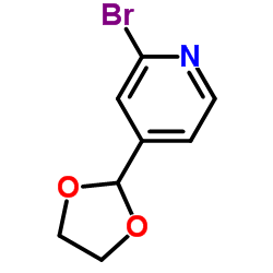 2-bromo-4-(1,3-dioxolan-2-yl)pyridine结构式