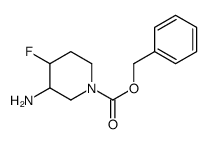 3-氨基-4-氟-1-哌啶甲酸苄酯结构式