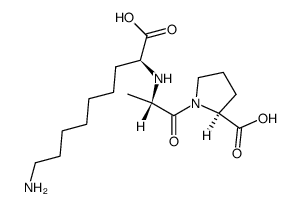 N-(8-amino-1-carboxyoctyl)-alanyl-proline结构式