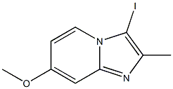 3-Iodo-7-methoxy-2-methyl-imidazo[1,2-a]pyridine结构式